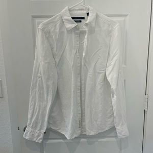 Perry Ellis men’s linen blend roll sleeve shirt